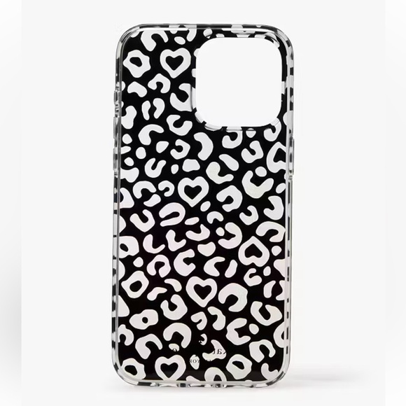 ♠️🆕Kate Spade ♠️ 🆕 Graphic Leopard Heart Print iPhone 13/14/15 Case🐆♠️ - Picture 3 of 4